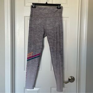 Peloton Grey Glitter High Waisted Leggings Size Medium